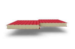 Сэндвич-панели стеновые с наполнителем из пенополиизоцианурата толщиной 60 мм, Ширина-1160 мм, Полиэстер RAL3020