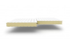 Сэндвич-панели стеновые с наполнителем из пенополиуретана толщиной 150 мм, Ширина-1000 мм, Полиэстер RAL9003