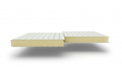 Сэндвич-панели стеновые с наполнителем из пенополиуретана толщиной 180 мм, Ширина- 1190 мм, Полиэстер RAL9002