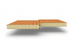 Сэндвич-панели стеновые с наполнителем из пенополиуретана толщиной 200 мм, Ширина- 1000 мм, Полиэстер RAL2004