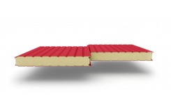 Сэндвич-панели стеновые с наполнителем из пенополиуретана толщиной 50 мм, Ширина-1160 мм, Полиэстер RAL3020