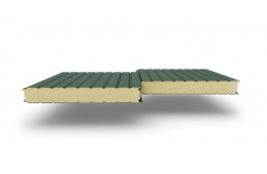 Сэндвич-панели стеновые с наполнителем из пенополиуретана толщиной 60 мм, Ширина-1160 мм, Полиэстер RAL6005