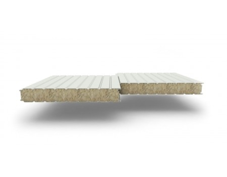 Сэндвич-панели стеновые с наполнителем из минеральной ваты толщиной 180 мм, c шириной 1190 мм, Полиэстер RAL9002