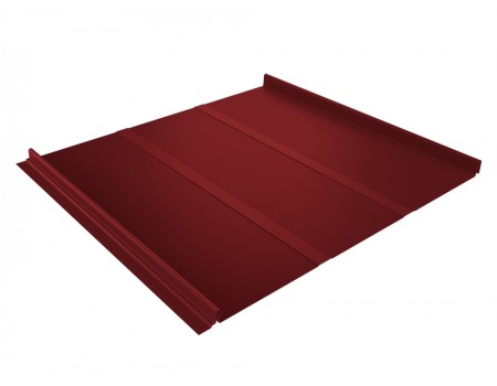 Кликфальц Line 0,5 Satin с пленкой на замках RAL 3011 коричнево-красный