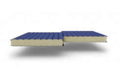 Сэндвич-панели стеновые с пир, толщиной 40 мм, Полиэстер RAL5005 синий