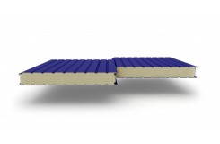 Сэндвич-панели стеновые с пир, толщиной 40 мм, Полиэстер RAL5002 темно-синий