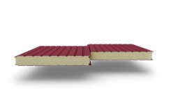 Сэндвич-панели стеновые с наполнителем из пенополиизоцианурата толщиной 200 мм, Ширина- 1190 мм, Полиэстер RAL3011