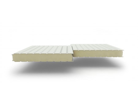 Сэндвич-панели стеновые с ппу, толщиной 40 мм, Полиэстер RAL9002 серо-белый