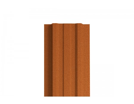 Штакетник металлический П-образный-0.5, 16,5х118, Края завальцованные, AGNETA Copper/Copper