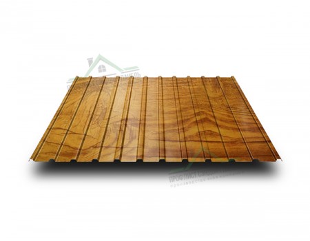 Профнастил С10-1160-0.5 ЗолотойДуб ECOSTEEL_ТД
